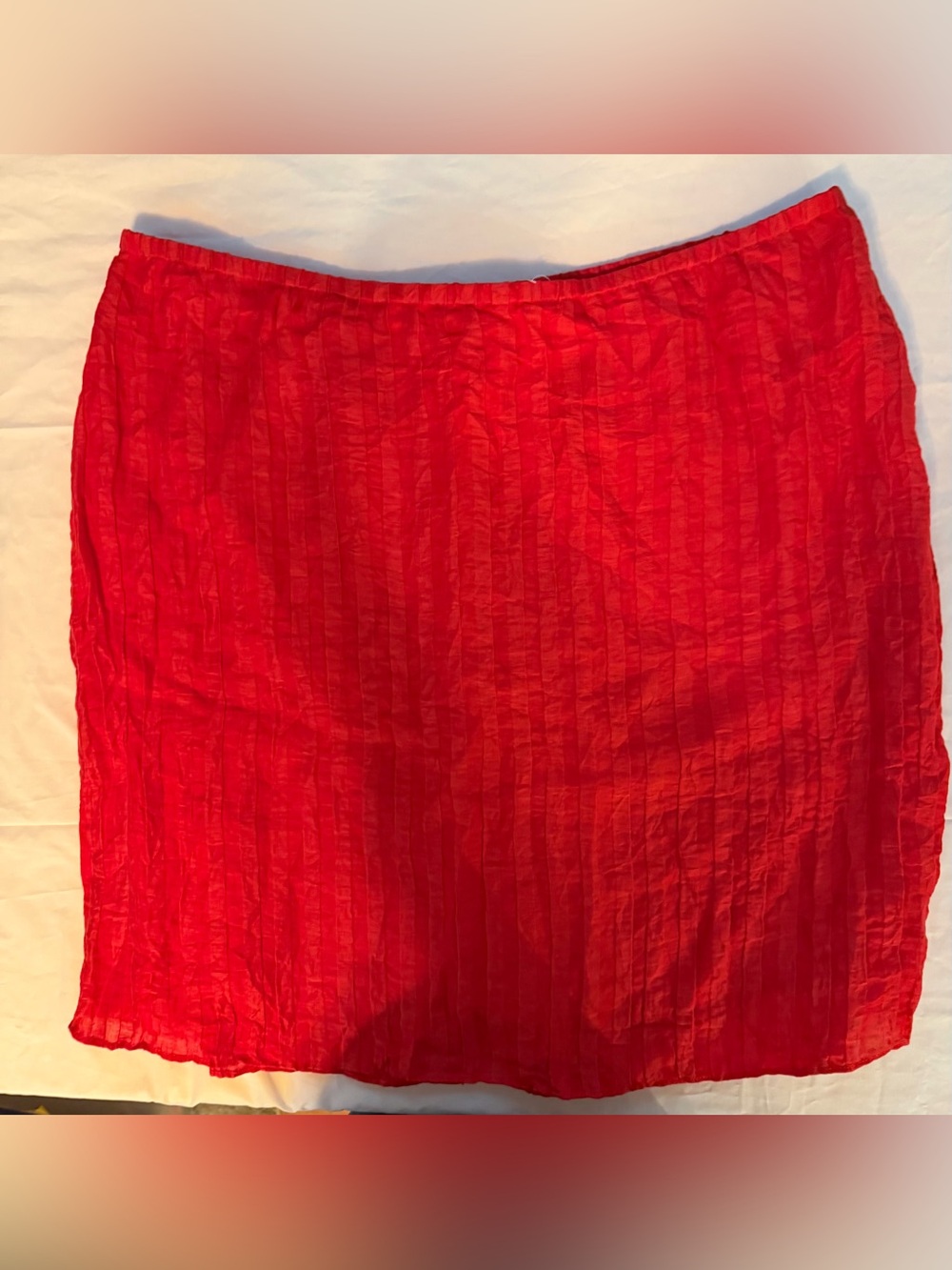 J. Crew Bright Red Pleated Mini Skirt